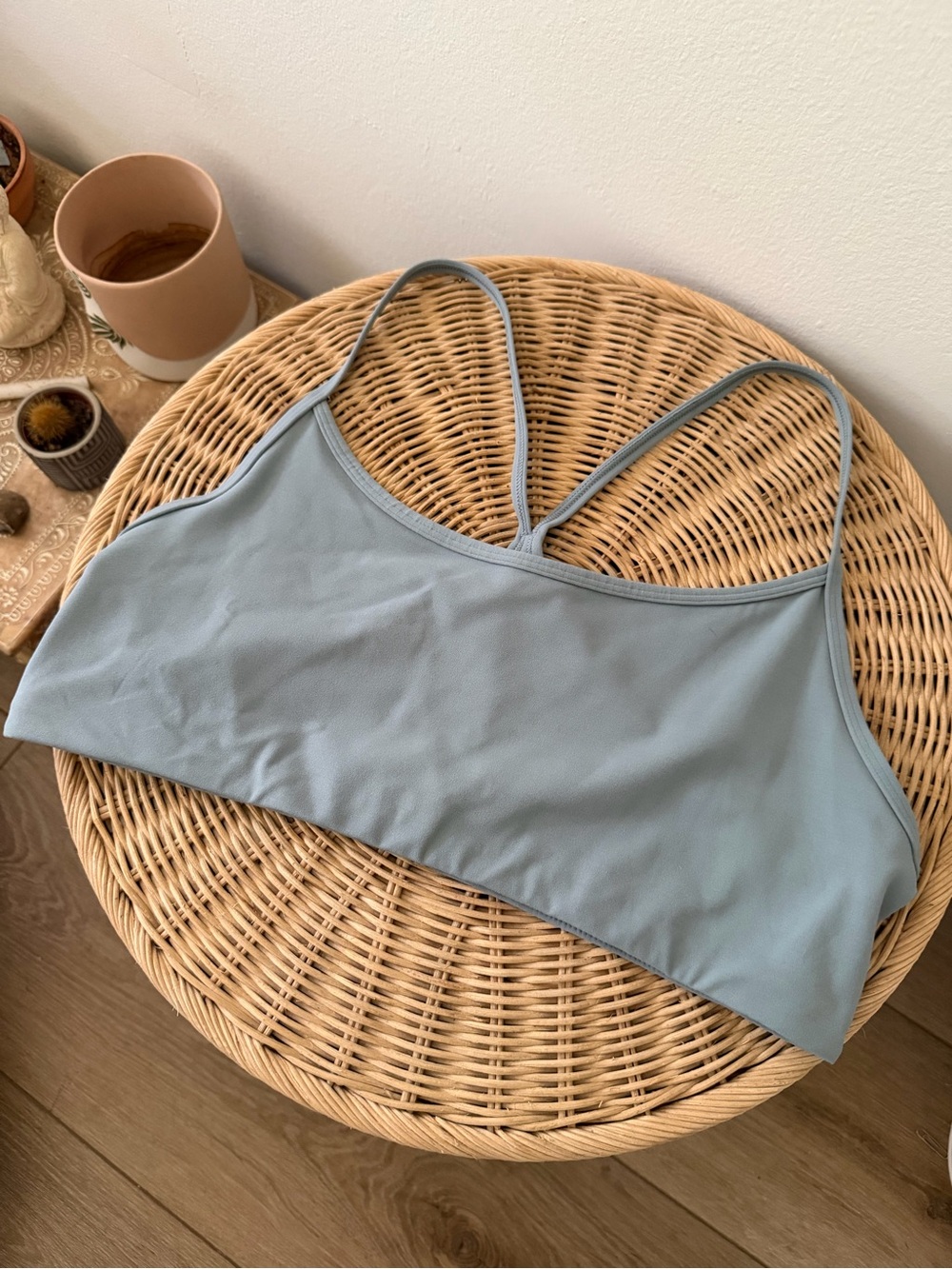 Vuori XXL Blue Gray Minimalist Bralette Crop Top